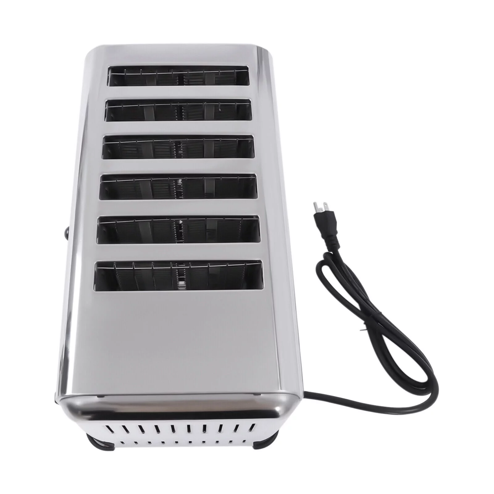 ZhdnBhnos 6 Slices Commercial Toaster Pop-Up Electric Stainless Steel Toaster Countertop Breakfast Bread Baking Making Machine 110V 1680W