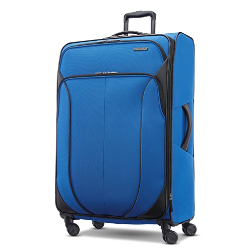 American Tourister 4 KIX 2.0 Expandable Softside Luggage with Spinner Wheels, 20 SPINNER, CLASSIC BLUE