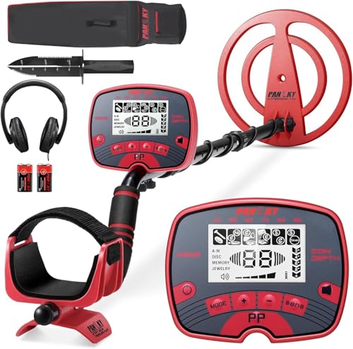 PANCKY Metal Detectors for Adults Waterproof, Professional Higher Accuracy Gold Detector with LCD Display, 5 Mode, Advanced DSP Chip 10