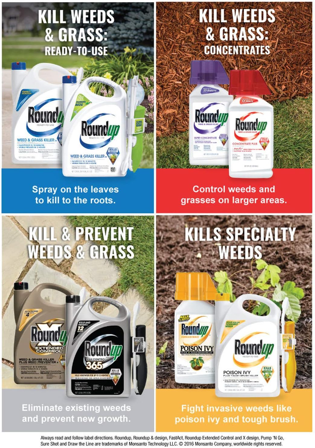 Roundup Ready-To-Use Extended Control Weed & Grass Killer Plus Weed Preventer II Refill 1.25 gal.