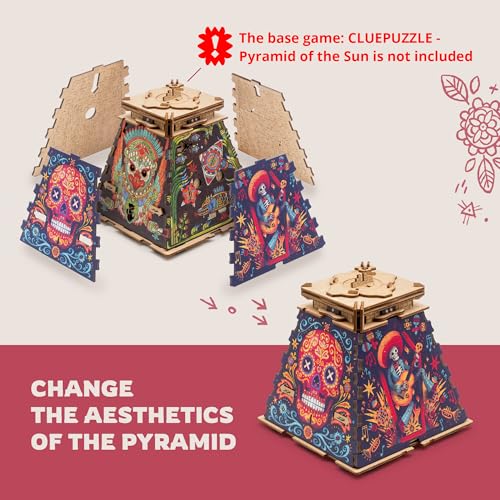 iDventure Cluepuzzle Pyramid of The Sun | Puzzle Box with Jigsaw Puzzle | Escape Room Game | Treasure Box | 3D Wooden Puzzle | Sequential Puzzles Puzzle Box Adults and 10+ | Money Gift Box