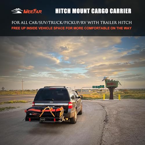 MeeFar Folding Hitch Mount Cargo Carrier Basket 60