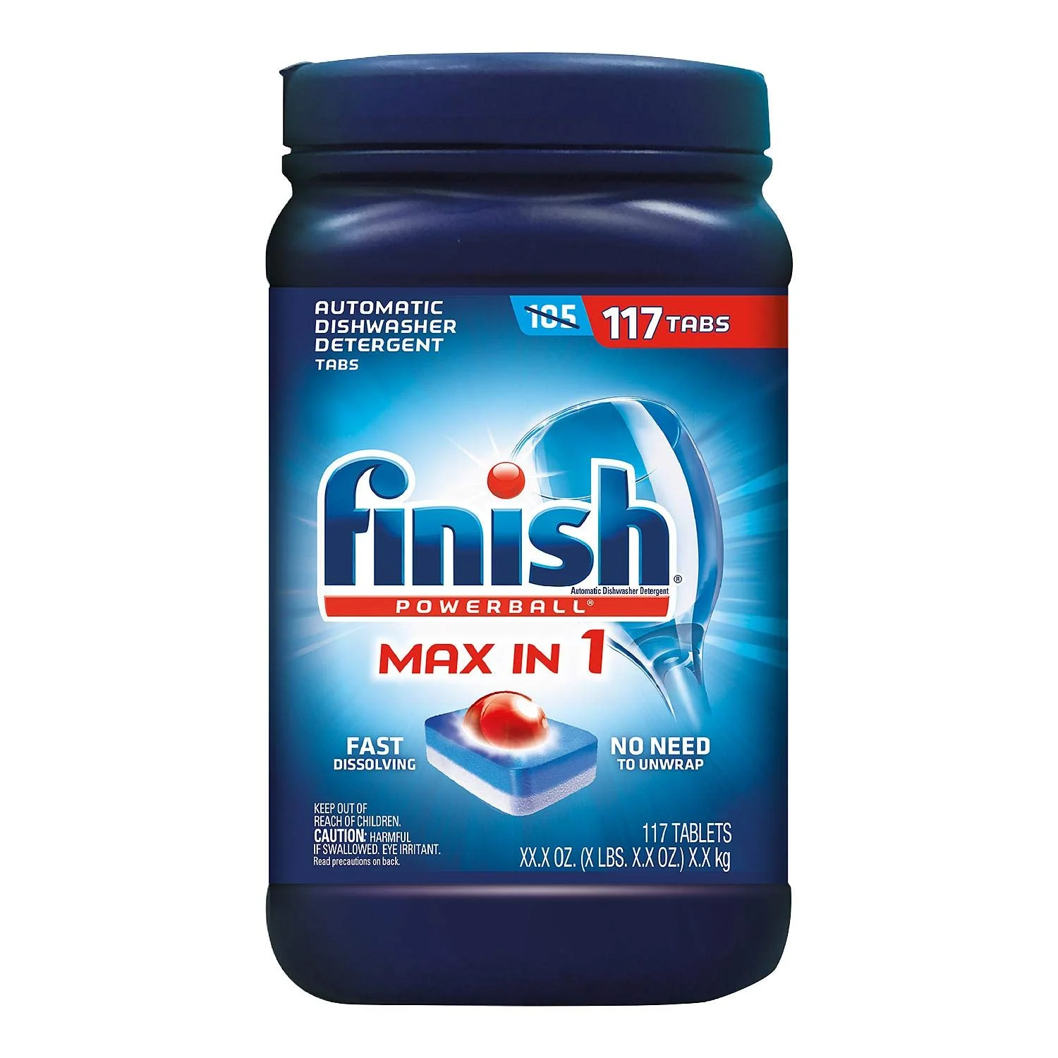 Finish Max in 1 Plus Super Charged 2X Dishwasher Detergent,110-Count, 71.6 Ounce (2 Pack)