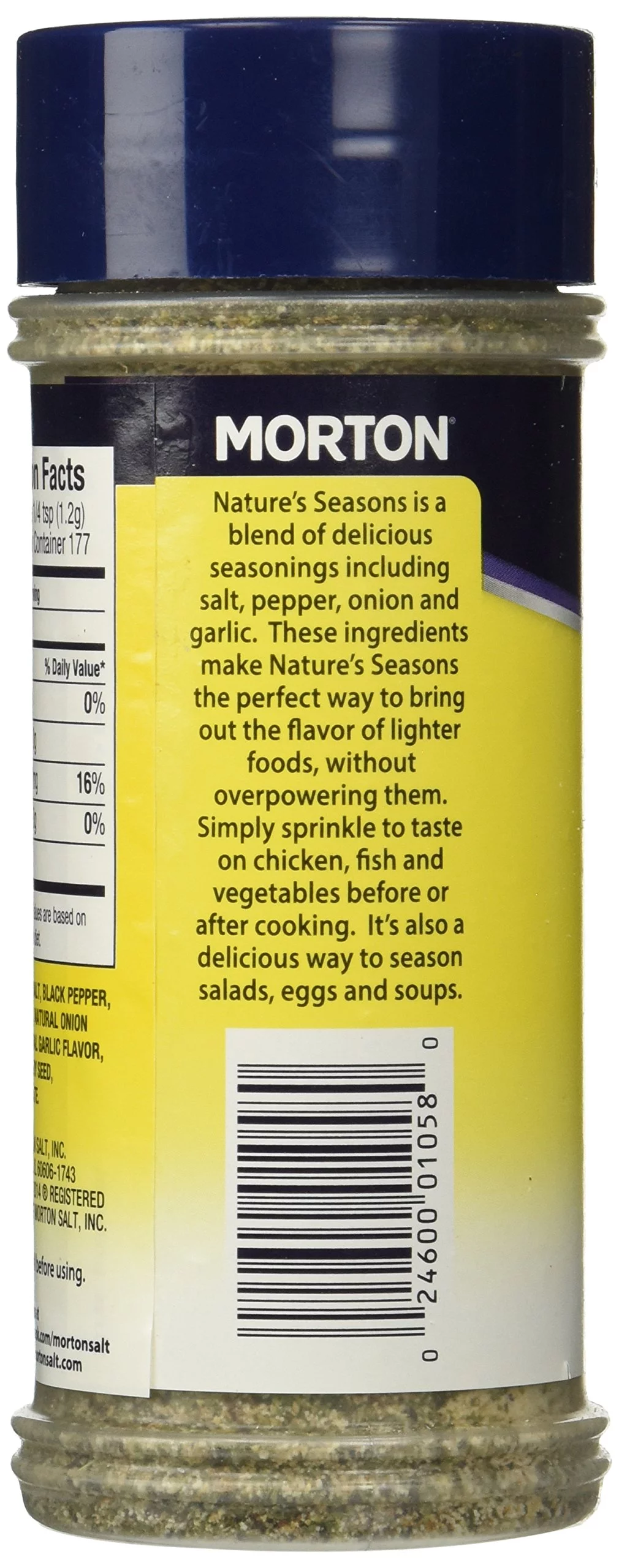 Mortons Natures Seasons No Msg Seasoning Blend 7.5Oz Bottle (Pack Of 3)
