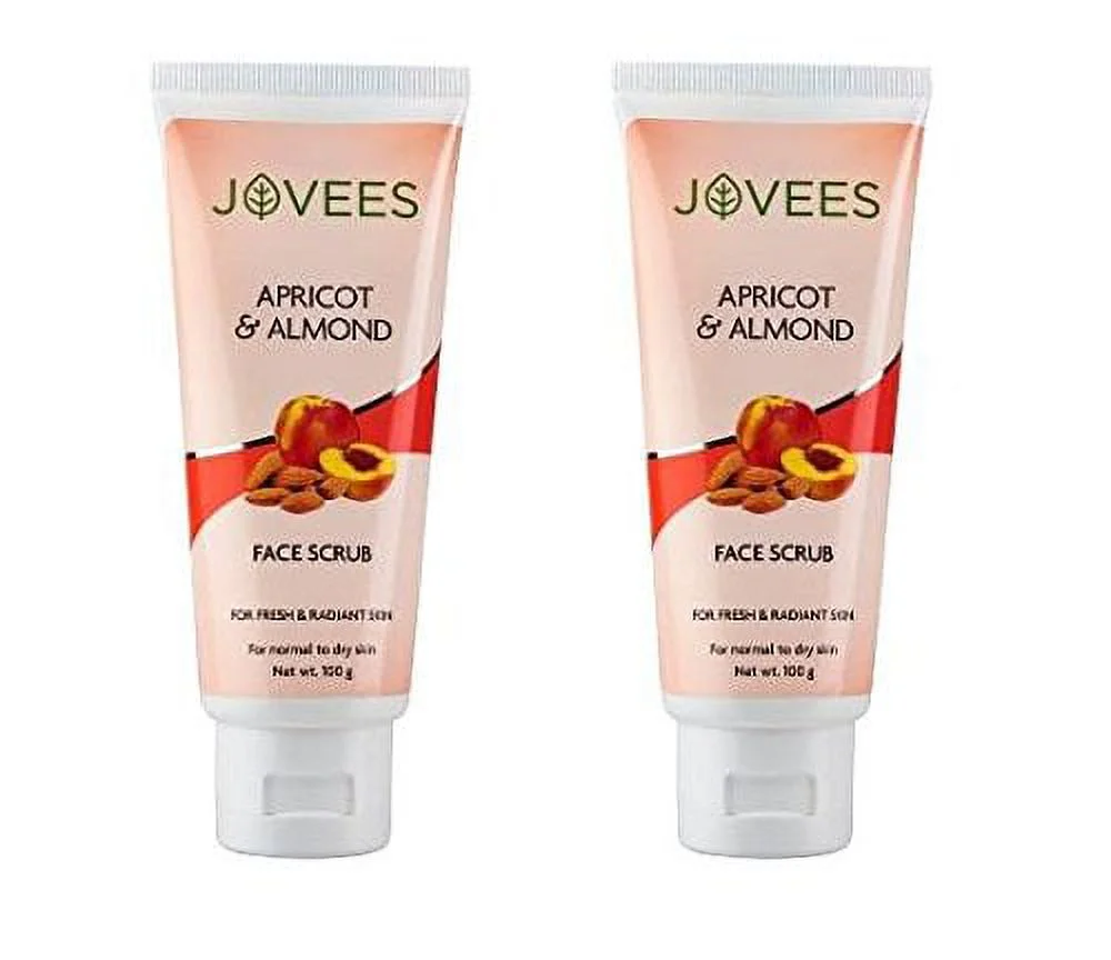 Jovees Facial Scrub - Apricot & Almond (100G) (Pack Of 2)