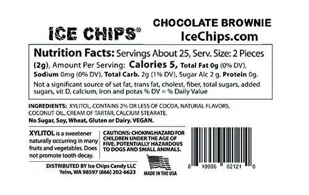 Ice Chips Candy 3 Pack Assortment (Chocolate Brownie, Orange Cream, Root Beer Float)