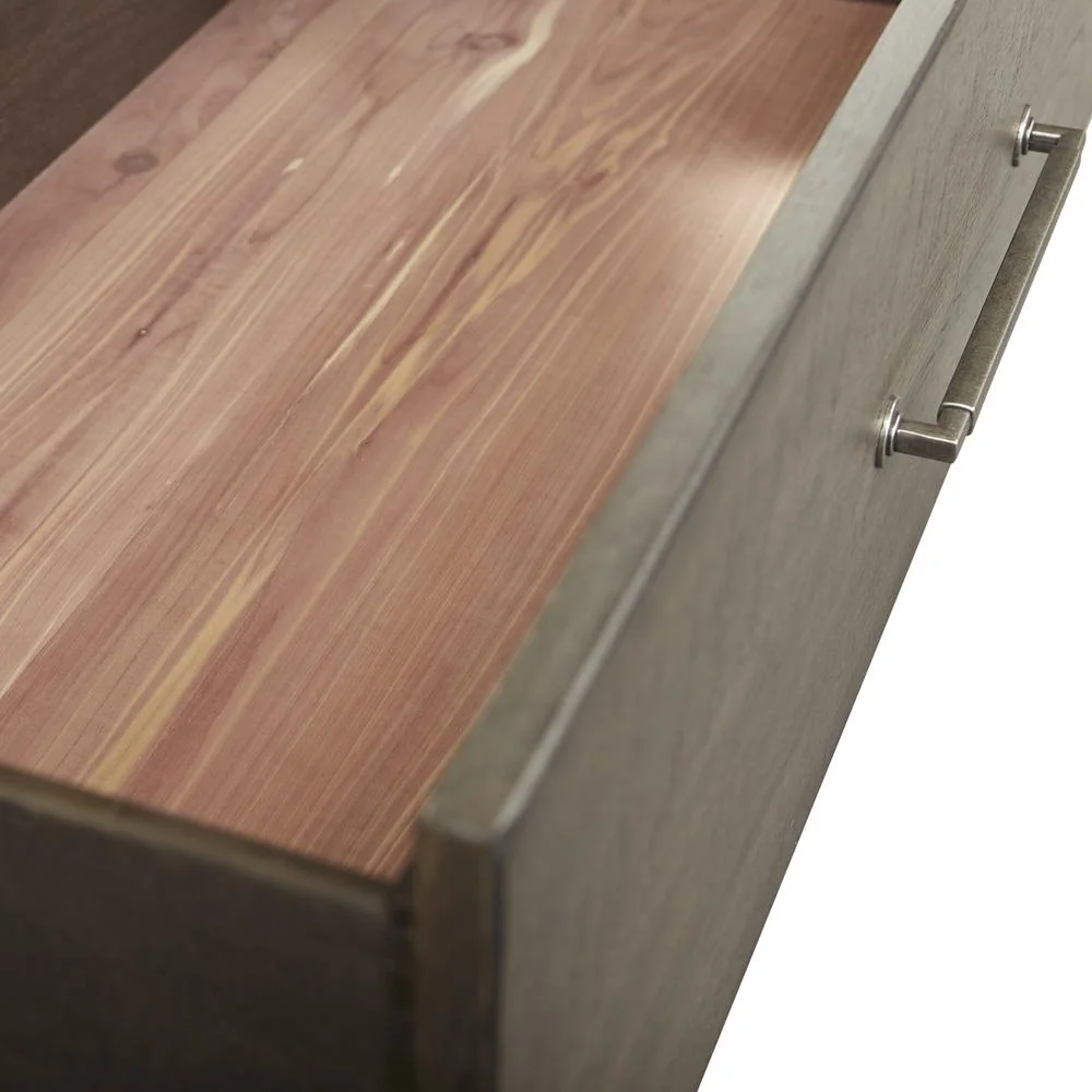 Modern Farmhouse Dark Gray 5 Drawer Chest