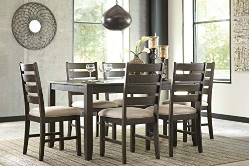 Signature Design by Ashley Caitbrook Rustic 7 Piece Dining Set, Include Table and 6 Chairs, Gray