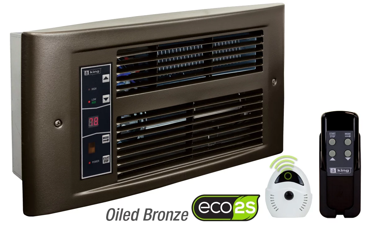 King Electric PX ECO2S 1500W / 120V Wall Heater, Oiled Bronze, PX1215-ECO-OB-R