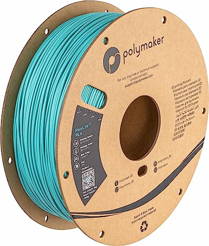 Polymaker PLA Filament, Black 3D Printing PLA Filament 1.75mm 1kg - PolyLite 3D Printer PLA Filament, Dimensional Accuracy +/- 0.03mm, Compatible with Most 3D Printer, Black
