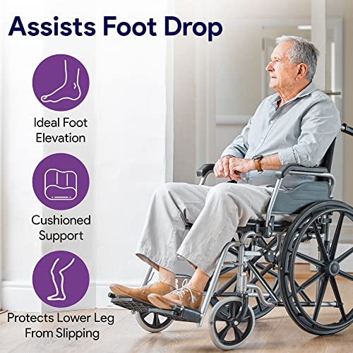 Wheelchair Leg Rest Extenders - Prevents Foot Drop and Contact with Wheel Chair Pedal - Wheelchair Accessories to Lift Foot, Align Posture and Seat Position - 22
