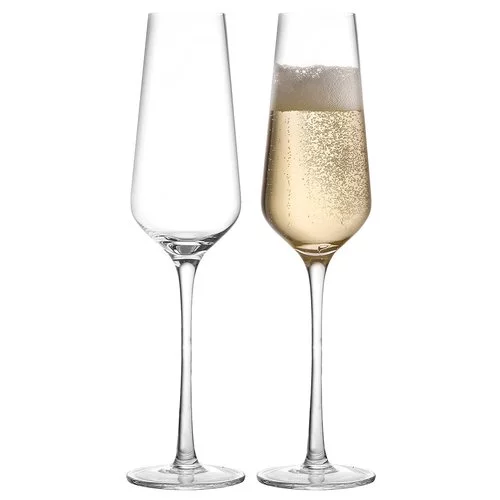 JoyJolt Layla Italian Crystal Champagne Flute, 6.7 ounces (Set of 4)