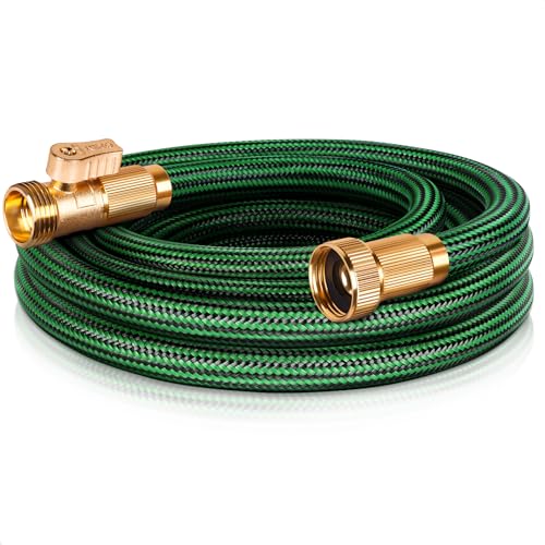 NON-EXPANDABLE Garden Hose 25 ft, Heavy Duty Flexible Water Hose, Kink Resistant Lightweight Hybrid Hose with Durable Fabric Skin, Leakproof Hose Male to Female Fittings