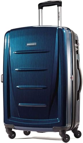 Samsonite Winfield 2 Hardside Expandable Luggage with Spinner Wheels, Brushed Anthracite, Checked-Large 28-Inch