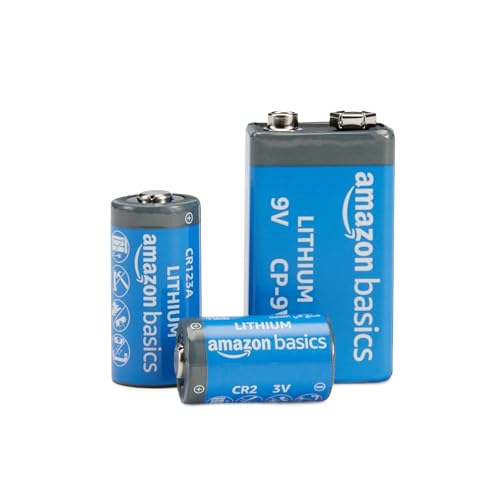Amazon Basics 24-Pack Non-Rechargeable CR123A Lithium Batteries, 3 Volt, Up to 10-Year Shelf Life