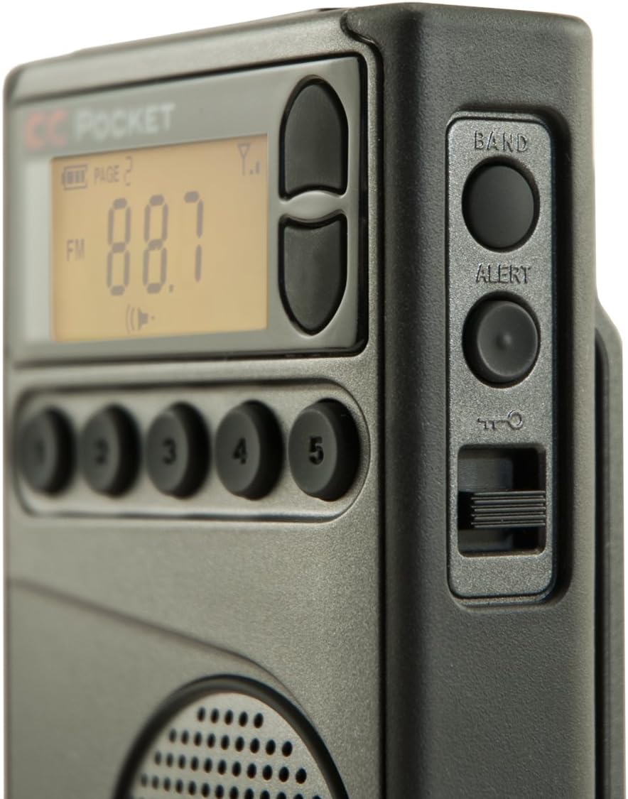 C. Crane CC Pocket AM FM and NOAA Weather Radio with Clock and Sleep Timer