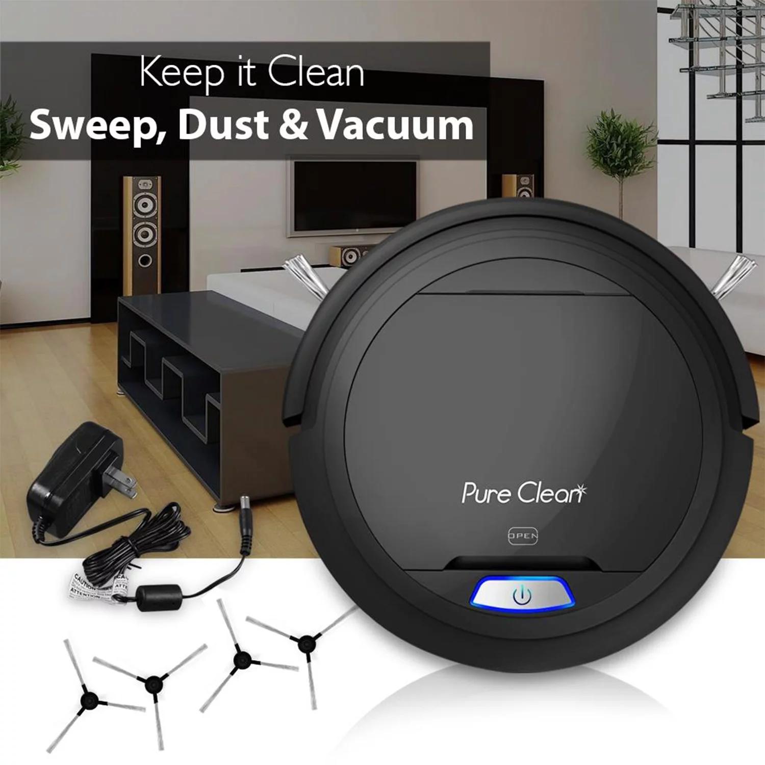 Pyle Pure Clean Home Cleaning System Smart Automatic Robot Vacuum