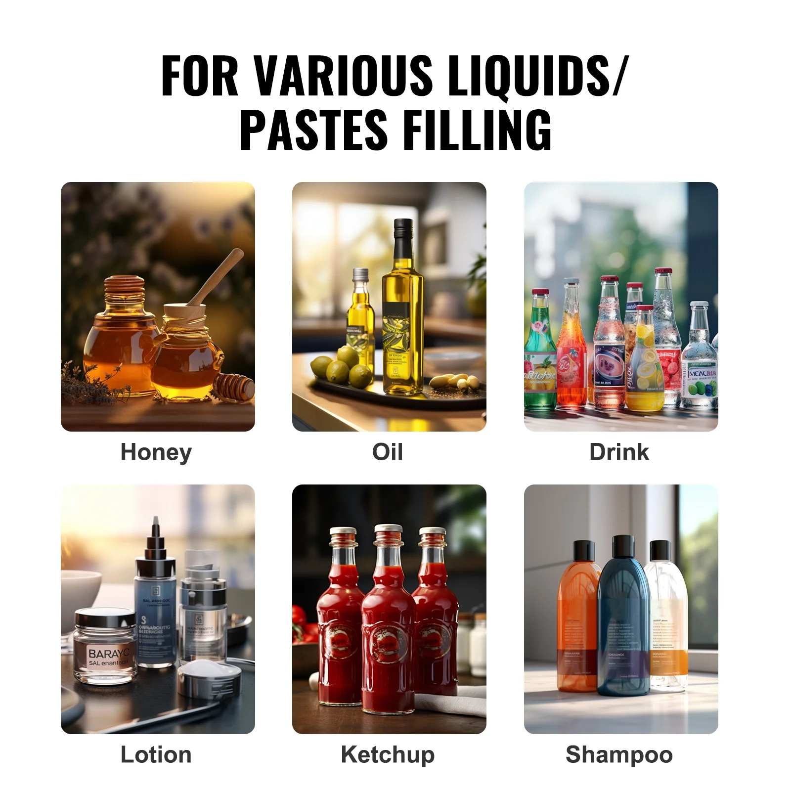 SKYSHALO Manual Liquid Filling Machine Oil Paste Bottle Filler 5-100ml Adjustable