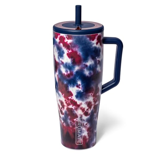 BrüMate Era 40 oz Tumbler with Handle and Straw | 100% Leakproof Insulated Tumbler with Lid and Straw | Made of Stainless Steel | Cup Holder Friendly Base | 40oz (Nightfall Blue)