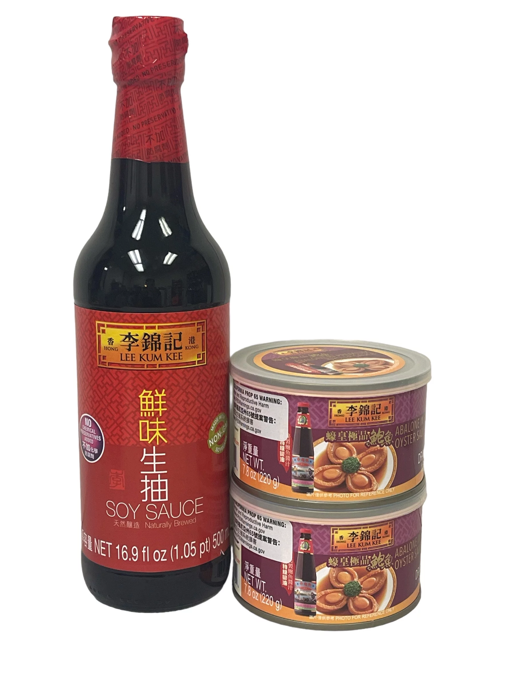 Charmed Premium Select of Lee Kum Kee Gift Set; Abalone in Premium Oyster Sauce and Naturally Brewed Soy Sauce