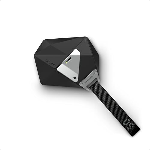 Aulumu A09 Geometric AirPods Pro 2 Case [2nd/1st Generation] with Lock | Protective Cover with Nylon Buckle | Alloy Armour | Compatible with Apple AirPods Pro(2023/2022/2019) - Gray