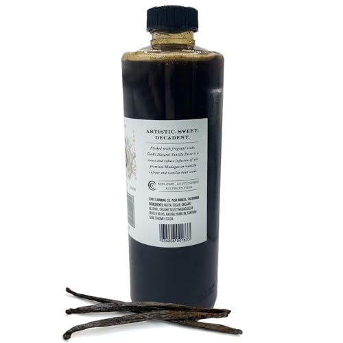 Cook's, Natural Vanilla Bean Paste, Gourmet Grade A Madagascar Premium Vanilla Made with Fresh Vanilla Beans for Baking and Cooking, 32 oz