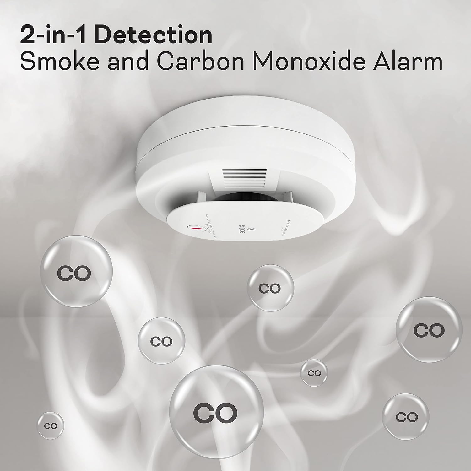Kidde Smoke & Carbon Monoxide Detector, AA Battery Powered, LED Warning Light Indicators, 1 Pack