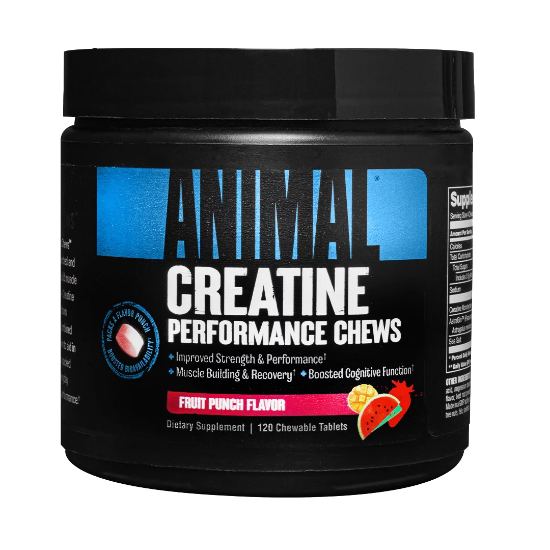 Animal Creatine Chews - Fruit Punch Flavor. 5 Grams of Creatine Monohydrate Per Serving