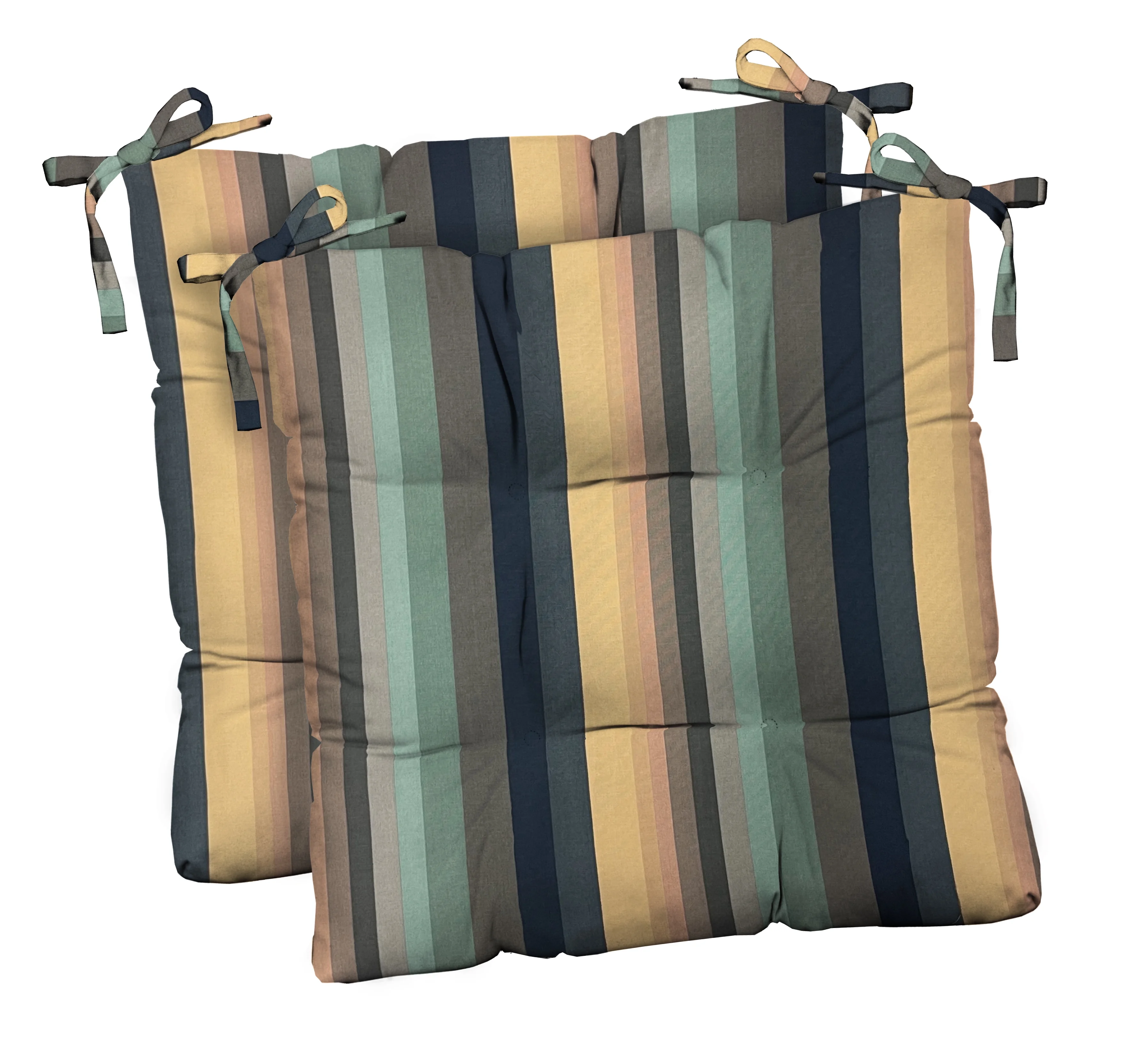 RSH Décor Indoor Outdoor Set of 2 Tufted Dining Chair Seat Cushions, 20