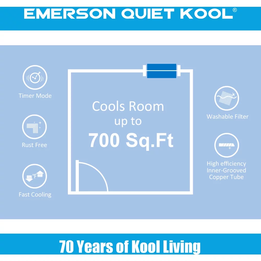 Emerson Quiet Kool 230V 14,000 BTU Through-the-Wall Air Conditioner with Remote Control