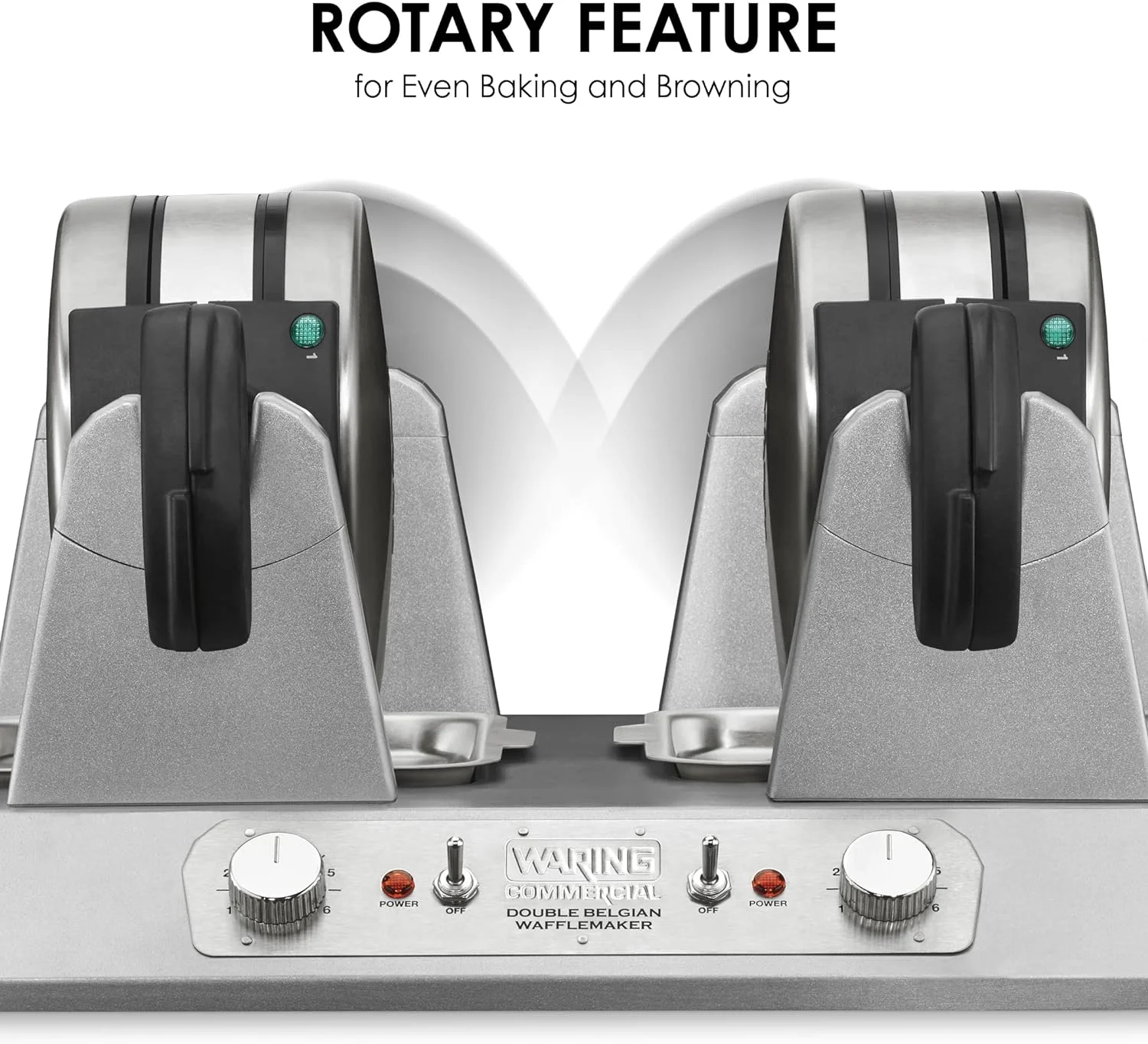 WW300BX Double Side By Side Belgian Waffle Maker, Coated Non Stick Cooking Plates, Produces 75 Waffles Per Hour,208V, 2700W, 6-15 Phase Plug