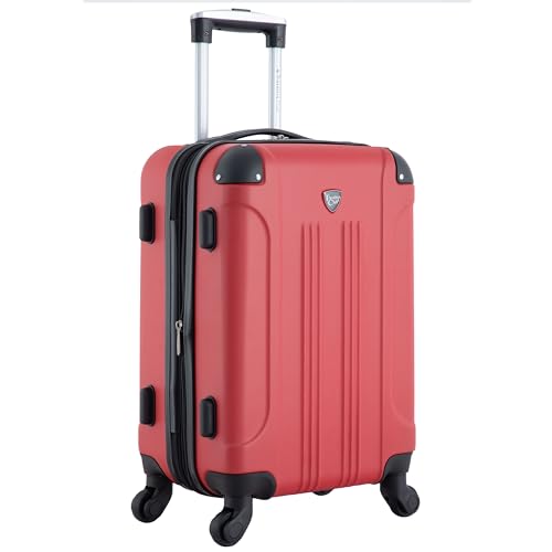 Travelers Club Chicago Hardside Expandable Spinner Luggage, Teal, 20