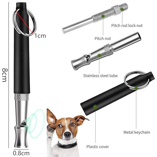 SUBANG 6 Pack Dog Whistle with Lanyard Stop Neighbors Dog from Barking Adjustable Ultrasonic Silent Dog Whistle Professional Dog Training Whistles for Dog Daily Training