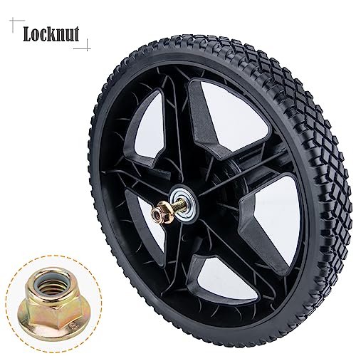 Lawn Mower Wheels 6 Inch (2-pack) Fits Most Standard push Lawn Mowers, Inner and outer bearing structure - Includes Bolts, Nuts. (Also available in 7 in, 8 in, 10 in, 12 in and 14 in wheels)