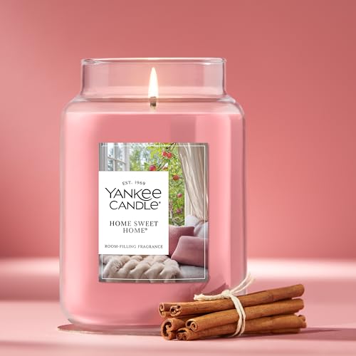 Yankee Candle Sugared Cinnamon Apple, Scented Candle, 22oz Large Jar with up to 150 Hour Burn Time, Giftable