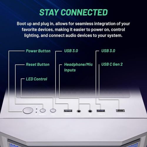 Skytech Archangel Gaming PC Desktop, Intel i5 13400F 2.5 GHz (4.6GHz Turbo Boost), NVIDIA RTX 4060 8GB GDDR6, 2TB SSD, 32GB DDR5 RAM 5200 RGB, 650W Gold PSU, Wi-Fi, Win 11 Home