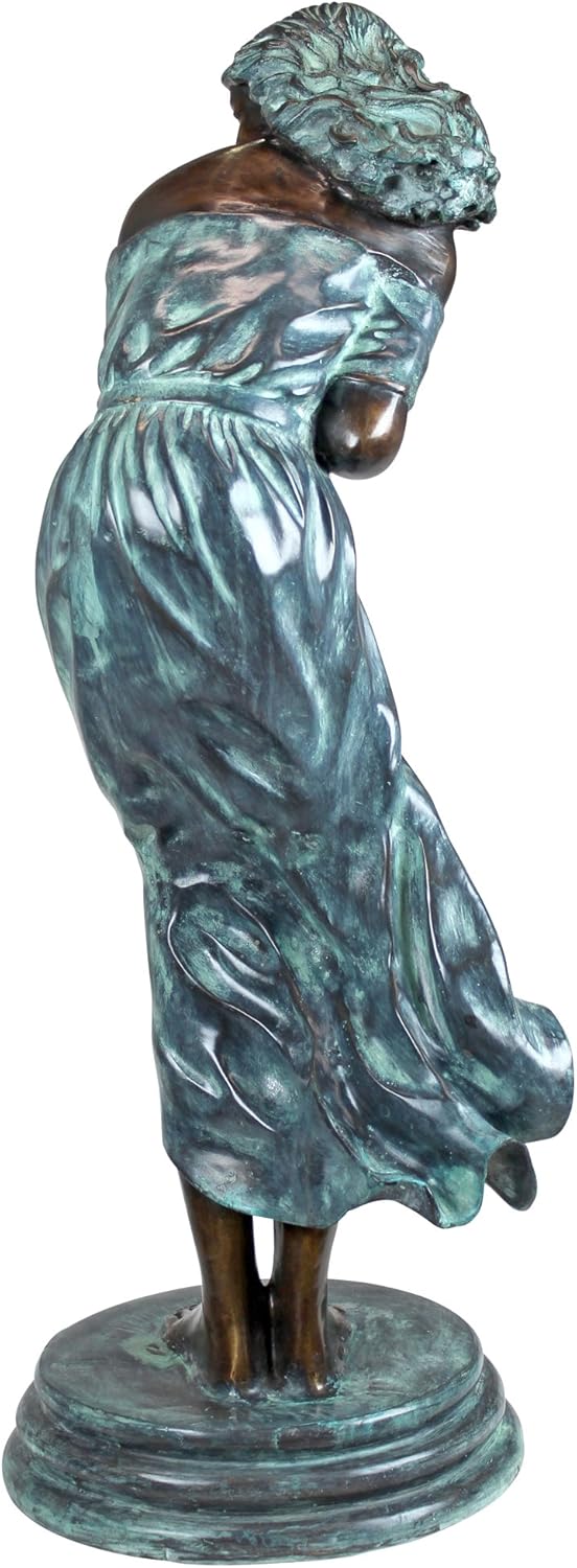 Design Toscano The Windblown Maiden Cast Bronze Garden Statue