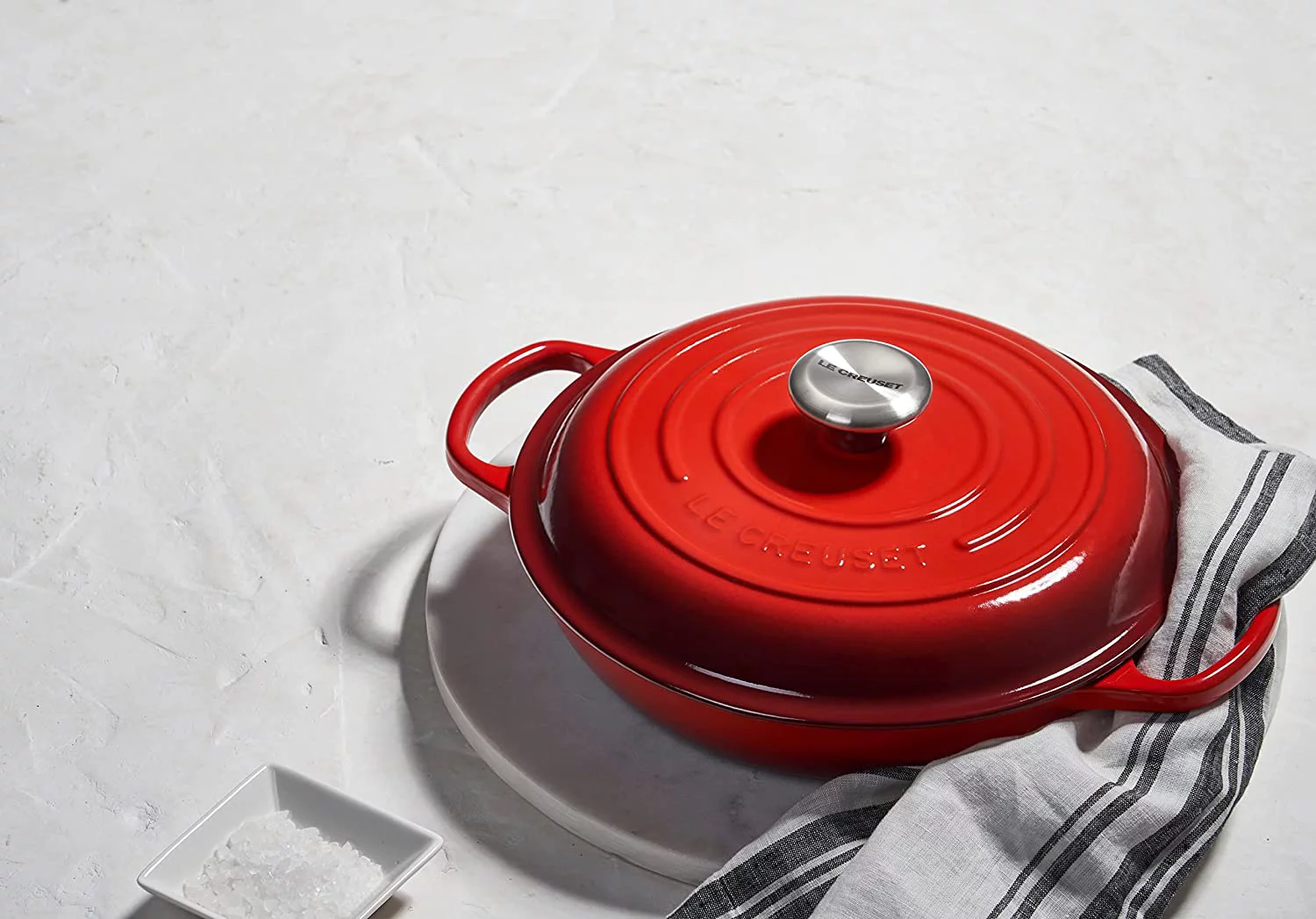 Le Creuset Enameled Cast Iron Signature Braiser, 2.25 qt., Cerise (Non-Retail Packaging)