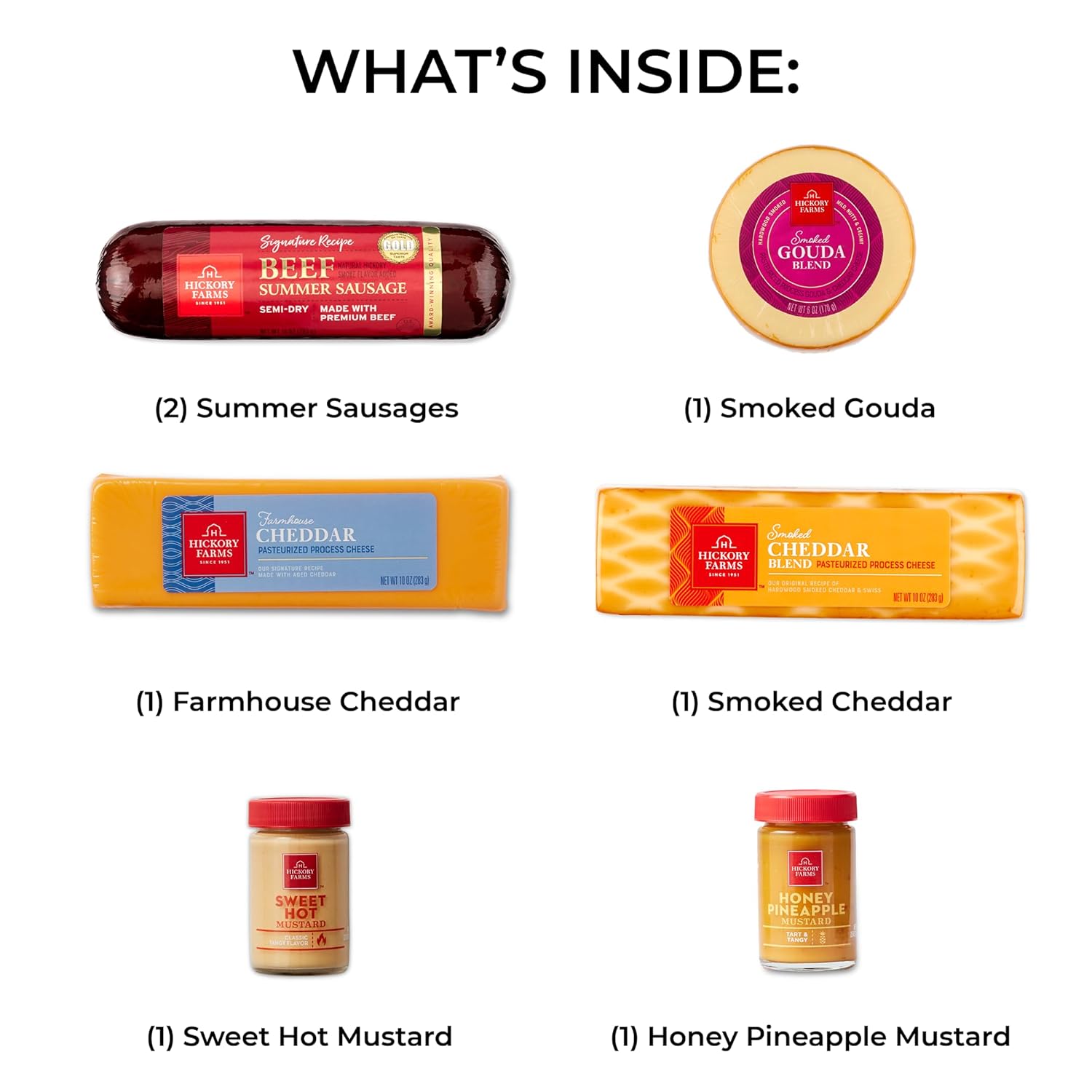 Hickory Farms Beef Summer Sausage & Cheese Father’s Day Gift Basket (comes with Happy Father's Day Box Lid) - Medium Gift Basket | Gourmet Food Gift Box | Food Gift Basket | Charcuterie