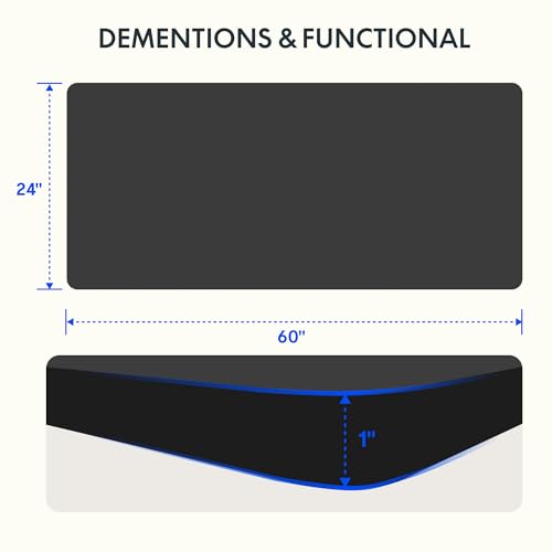 FLEXISPOT EN2 Whole-Piece Standing Desk with Clamp Power Strip, 55 x 28” Electric Stand Up Height Adjustable Desk with Cable Management (Black Frame + 55