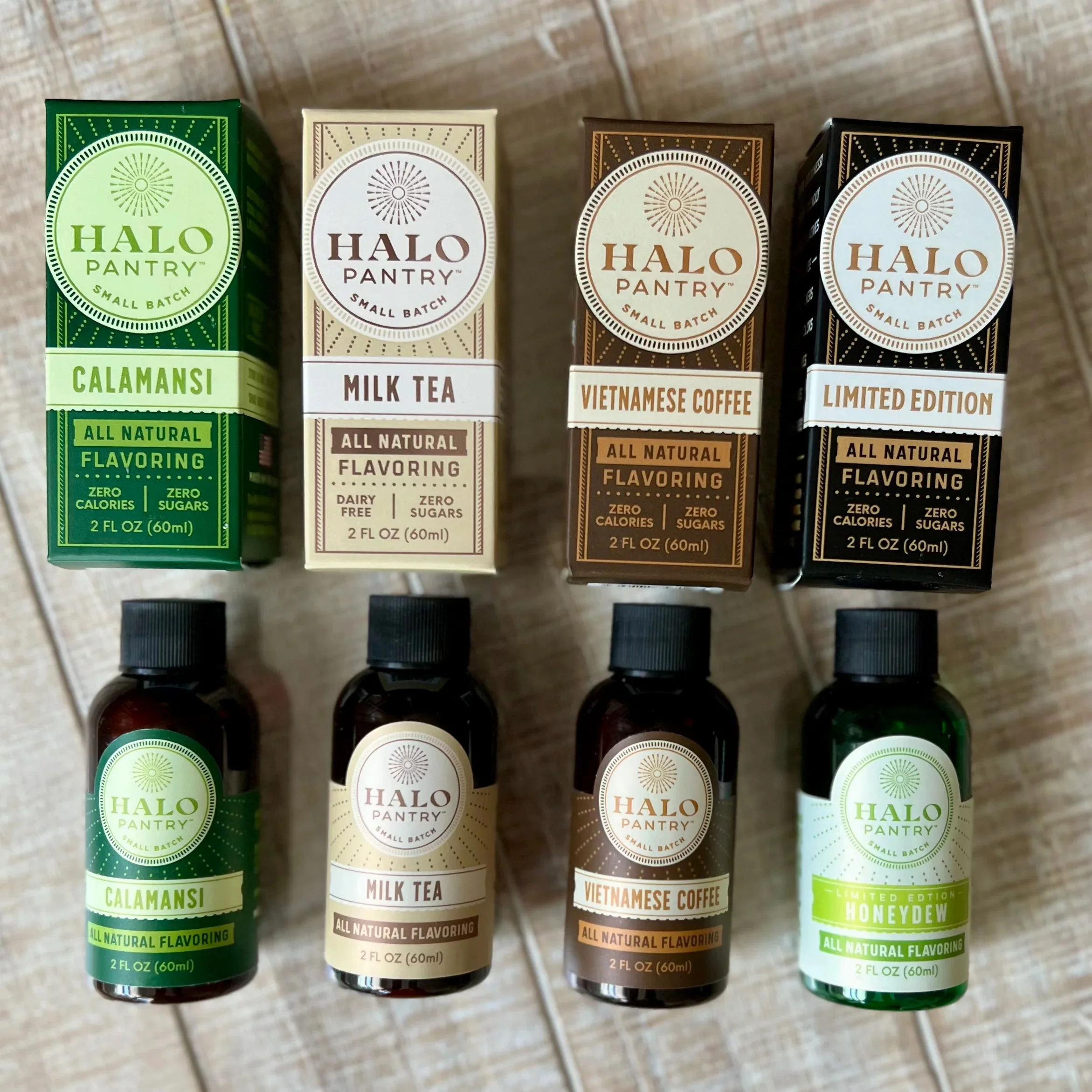 4pk Baker’s Gift Set (Vietnamese Coffee, Calamansi, Milk Tea, Honeydew Melon, Wooden Teaspoon, Pot Holder) | 4 Total - 2oz bottles