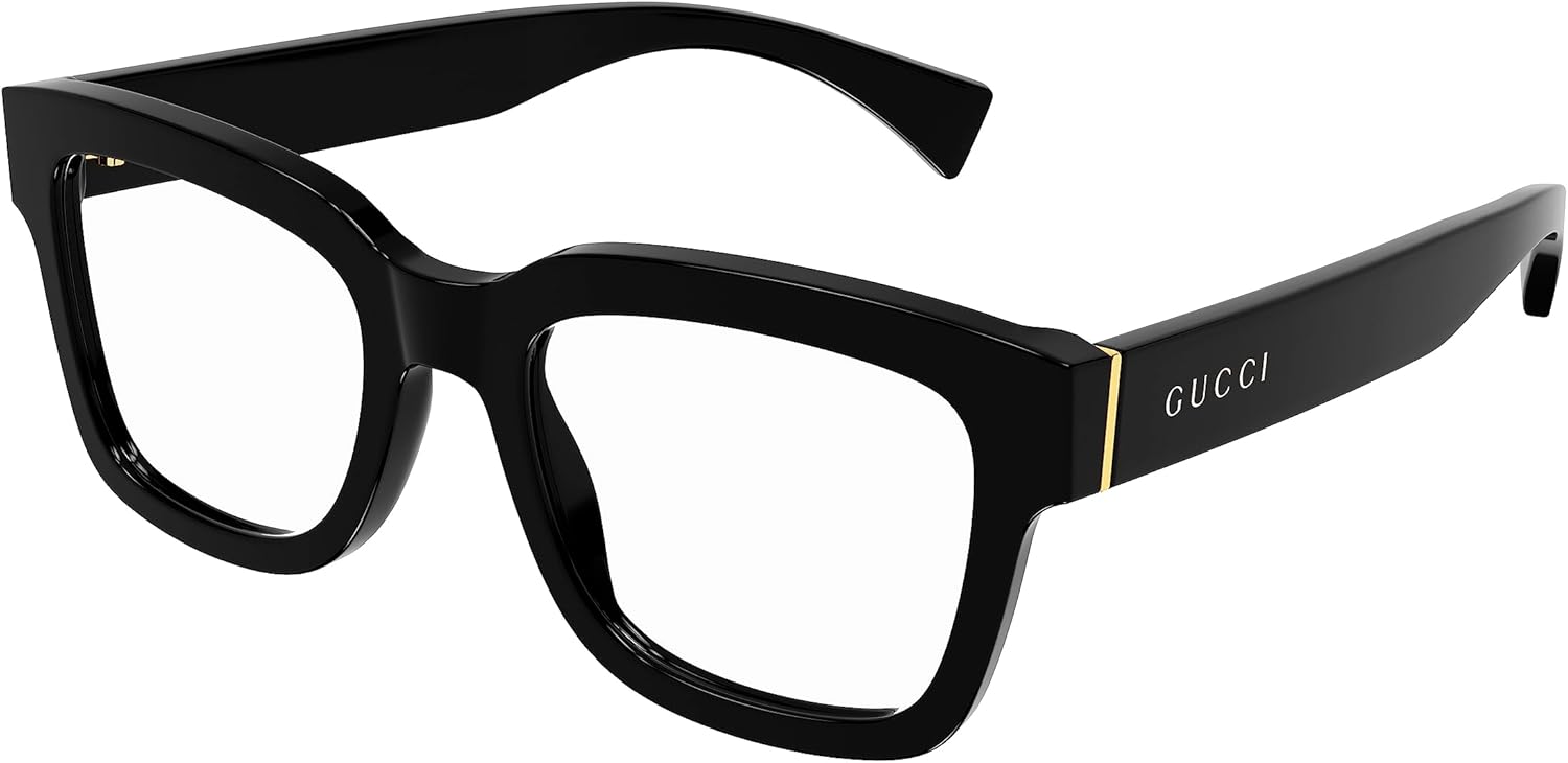 Gucci GG1138O-001 Black Square Unisex Eyeglasses