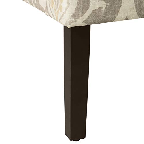 HomePop Velvet Swoop Arm Accent Chair, Suri Blue