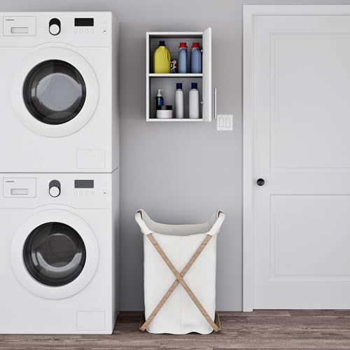 Prepac Elite 16 inch Stackable Wall Cabinet, Black