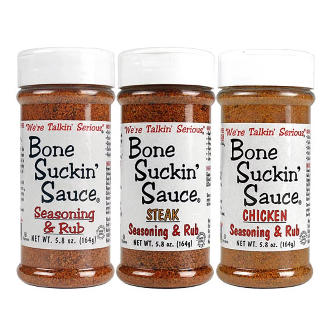 Bone Suckin' Sauce Seasoning and Rub Chicken & Steak Dry Rubs Gluten & Fat Free