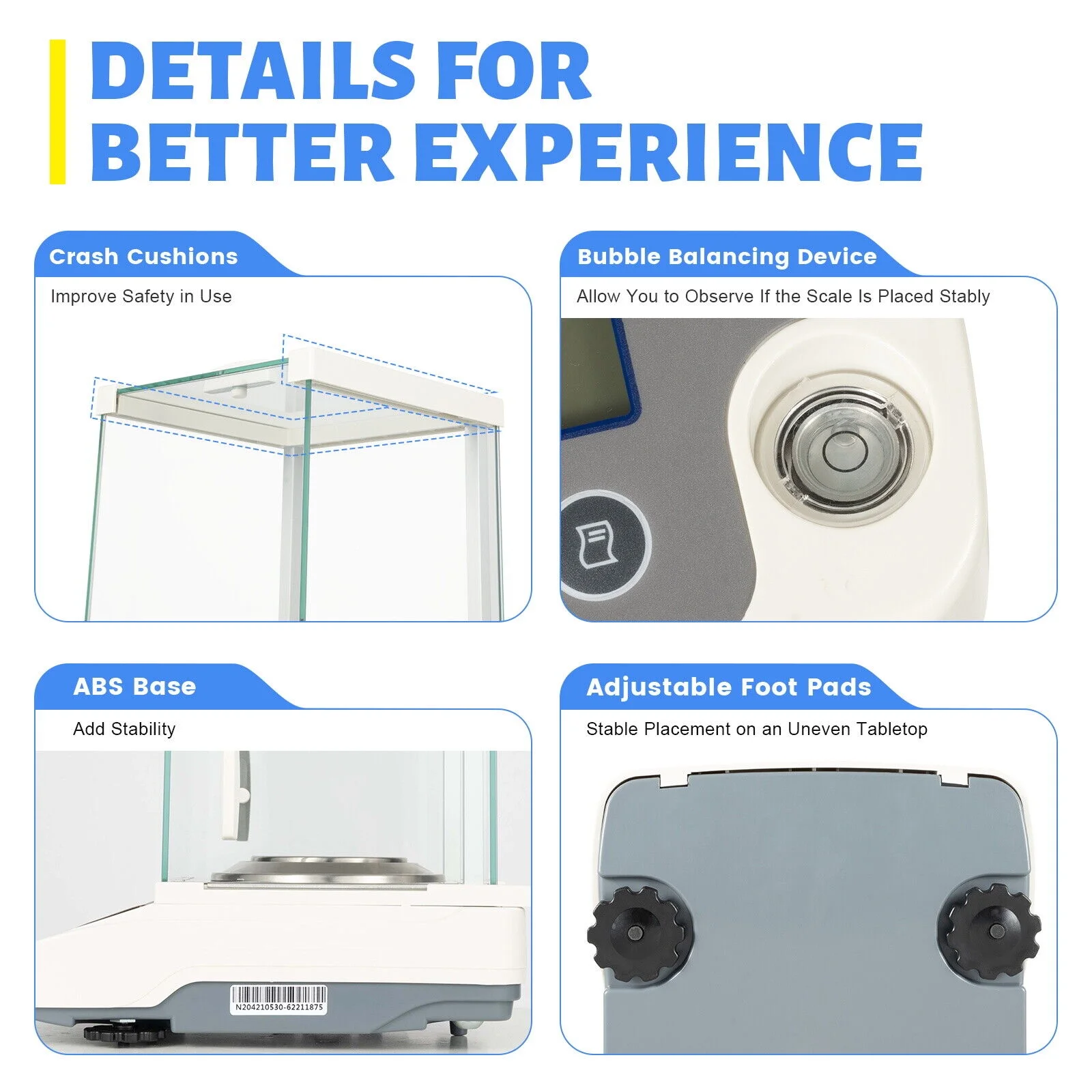 Electronic Analytical Balance 0.1 mg Lab Digital Precision Scale High Accuracy