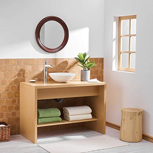 BWE Vessel Sink Faucet Waterfall Matte Black with Pop Up Drain Without Overflow and Supply Lines, Black Sink Faucet Bathroom One Handle Faucets Vanity Bath Mixer Tap