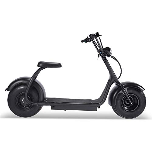 MotoTec Fat Tire 60V 18Ah 2000W Lithium Electric Scooter Black
