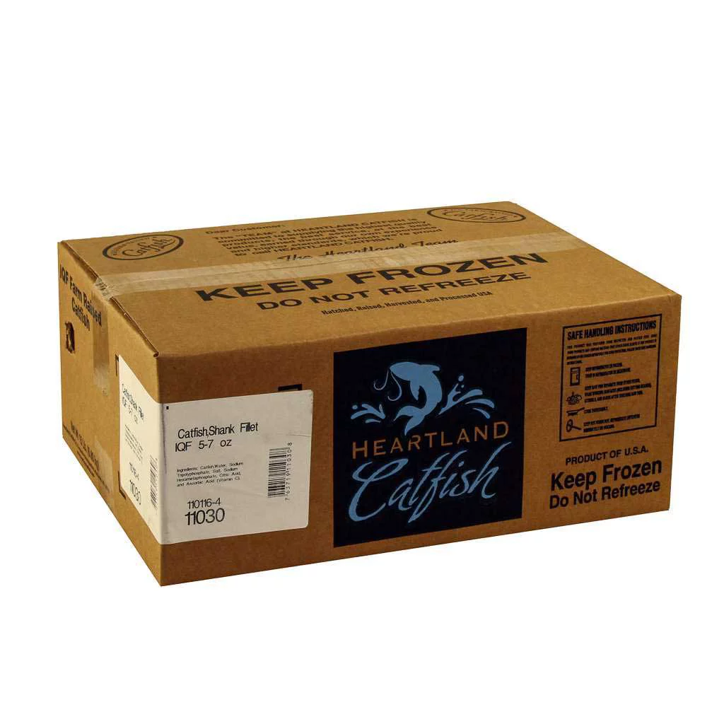 Heartland Catfish Quick Frozen Fish Fillet 15 pounds per case
