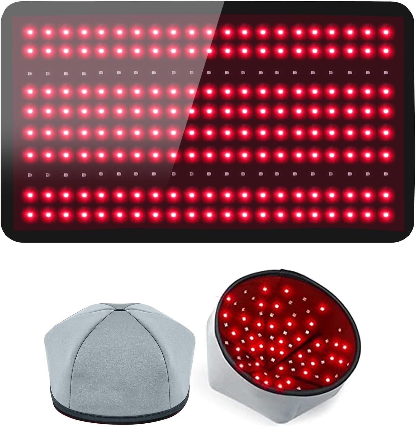 red light therapy+red light cap